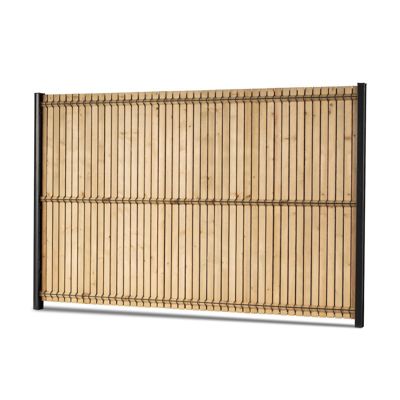 Kit occultation lamelles bois pin pour panneau rigide maille 55 H 1m03 L 2m50 ep 8mm