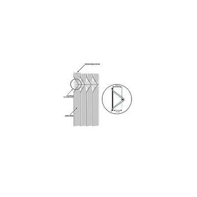 Kit occultation lamelles bois sapin pour panneau rigide maille 55 H 1m03 L 2m50 ep 8mm