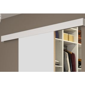 Kit Optirail Prepeint, Porte Coulissante, rail et bandeau Cache-Rail Mdf Revêtu 204 x 93 x 3,6 cm 204 x 93 x 3,6 cm