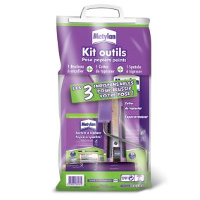 Kit outils pour pose de papiers peints 3 pièces Metylan