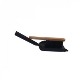 Kit pelle et balayette à cendre en fer 39 cm - Bois - Linxor
