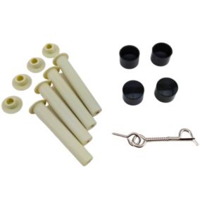 Kit Pièces Détachées Barrière Sécurité Piscine - Clôture De Sécurité Bassin - Loquet Capuchons Bouchons Chevilles - Edg By Aqualux