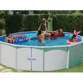 Kit piscine acier Toi MAGNUM COMPACTA CIRCULAR ronde 350 x 132cm filtration sable + échelle