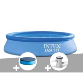 Kit piscine autoportée Intex Easy Set 2,44 x 0,61 m + Bâche protection + Epurateur à cartouche