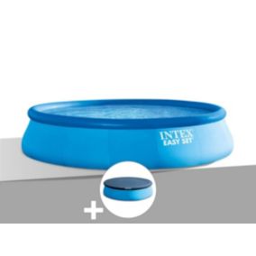 Kit piscine autoportée Intex Easy Set 4,57 x 0,84 m + Bâche de protection