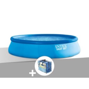 Kit piscine autoportée Intex Easy Set 4,57 x 1,07 m + Bâche à bulles