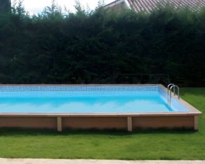 Kit piscine béton NATURALIS rectangulaire 6.09 x 3.24 x 1.30 m aspect bois