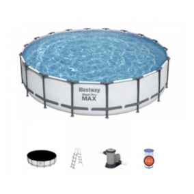 Kit piscine complet hors-sol tubulaire Bestway STEEL PRO MAX POOLS ronde 549x122cm