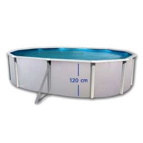 Kit piscine hors-sol acier Toi PRESTIGIO 120 Ovale 550x366x120 filtre à sable 8,5m3/h