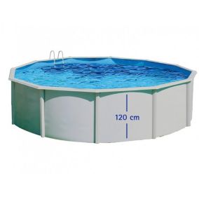 Kit piscine hors-sol acier Toi PRESTIGIO 120 ronde 350x120cm filtre à sable 6m3/h