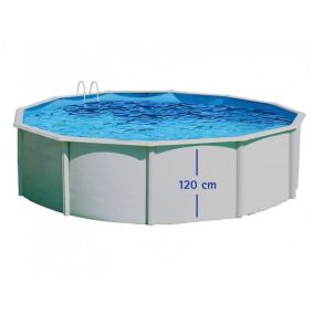 Kit piscine hors-sol acier Toi PRESTIGIO 120 ronde 460x120cm filtre à sable 8,5m3/h