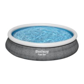 Kit Piscine hors sol autoportante BESTWAY - Fast Set™ - 457 x 84 cm - Ronde (Livrée avec une pompe et cartouche de filtration