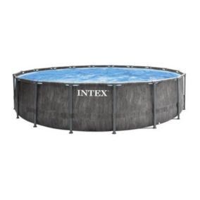 Kit Piscine hors sol tubulaire INTEX Baltik - 549 x 122 cm - Ronde Livree avec epurateur a cartouche, bache, tapis de sol, echel