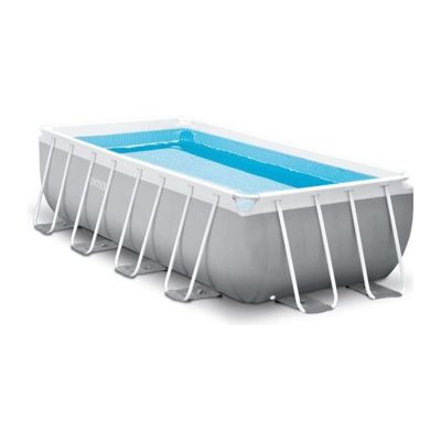 Kit piscine INTEX Prism Frame - Rectangulaire - 488 x 244 x 107 cm - Bleu