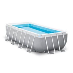 Kit piscine INTEX Prism Frame - Rectangulaire - 488 x 244 x 107 cm - Bleu