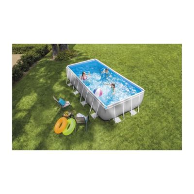 Kit piscine INTEX Prism Frame - Rectangulaire - 488 x 244 x 107 cm - Bleu