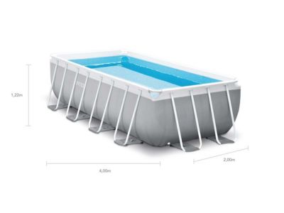 Kit piscine - INTEX prism frame - Rectangulaire tubulaire - l4,00 x l2,00 x h1,22 m