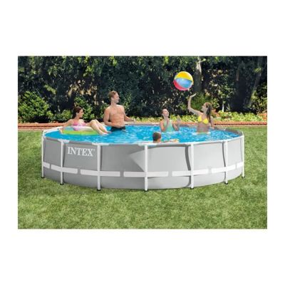 Kit piscine prisme rond 4,57 x 1,07 - Intex