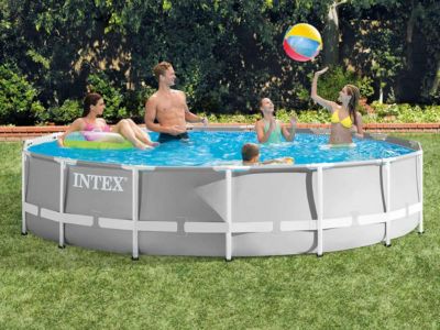 Kit piscine prisme rond 4,57 x 1,07 - Intex