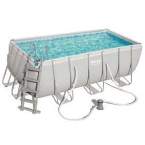 Kit piscine tubulaire Bestway POWER STEEL FRAME POOL rectangulaire 412x201x122cm cartouche