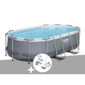 Kit piscine tubulaire Bestway Power Steel ovale 4,27 x 2,50 x 1,00 m + Kit d'entretien