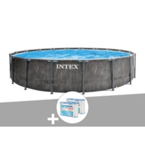 Kit piscine tubulaire Intex Baltik ronde 4,57 x 1,22 m + 6 cartouches de filtration