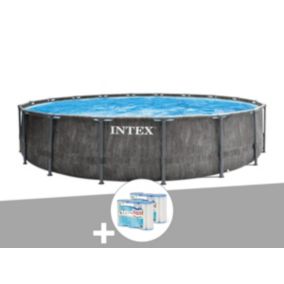 Kit piscine tubulaire Intex Baltik ronde 5,49 x 1,22 m + 6 cartouches de filtration