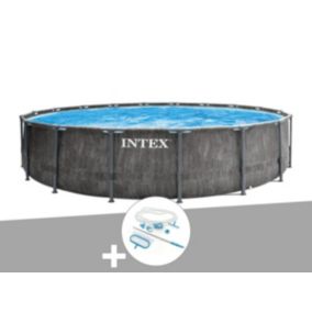 Kit piscine tubulaire Intex Baltik ronde 5,49 x 1,22 m + Kit d'entretien