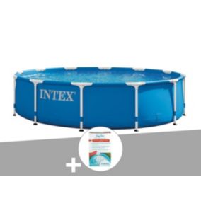 Kit piscine tubulaire Intex Metal Frame ronde 3,66 x 0,76 m + Kit de traitement au chlore