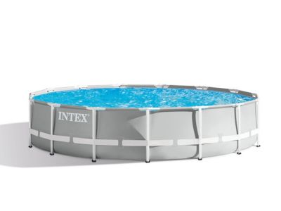 Kit piscine tubulaire Intex Metal Frame ronde 4,57 x 1,22 m + 6 cartouches de filtration + Kit d'entretien