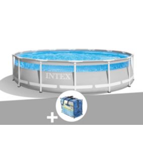 Kit piscine tubulaire Intex Prism Frame Clearview ronde 4,27 x 1,07 m + Bâche à bulles