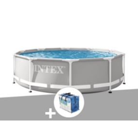 Kit piscine tubulaire Intex Prism Frame ronde 3,05 x 0,76 m + Bâche à bulles