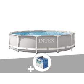 Kit piscine tubulaire Intex Prism Frame ronde 3,66 x 0,76 m + Bâche à bulles