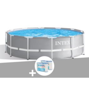 Kit piscine tubulaire Intex Prism Frame ronde 3,66 x 0,99 m + 6 cartouches de filtration