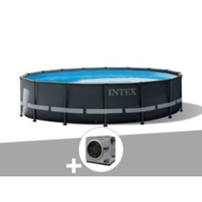 Kit piscine tubulaire Intex Ultra XTR Frame ronde 4,88 x 1,22 m + Pompe à chaleur