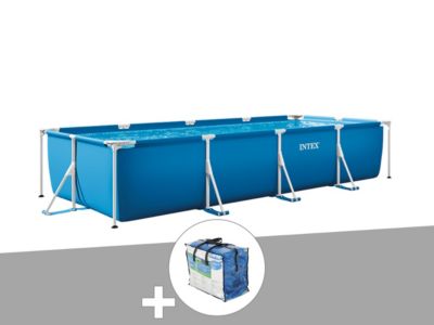 Kit piscine tubulaire rectangulaire 3,00 x 2,00 x 0,75 m + Bâche à bulles - Intex