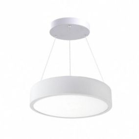 Kit Plafonnier LED Blanc 18W 25cm avec Kit de Suspension - Blanc Chaud 2300K - 3500K - SILAMP