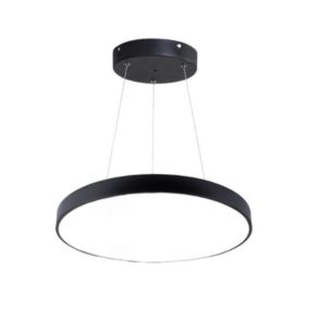 Kit Plafonnier LED Noir 54W 60cm avec Kit de Suspension - Blanc Chaud 2300K - 3500K - SILAMP