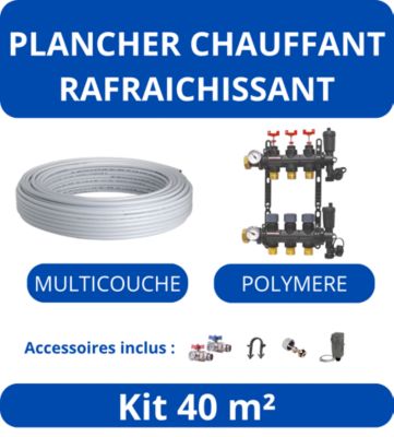 Kit Plancher Chauffant 40 m²-Tube Multicouche - Collecteur Polymere