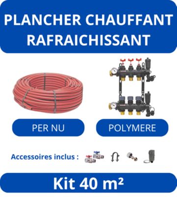 Kit Plancher Chauffant 40 m²-Tube PER - Collecteur Polymere