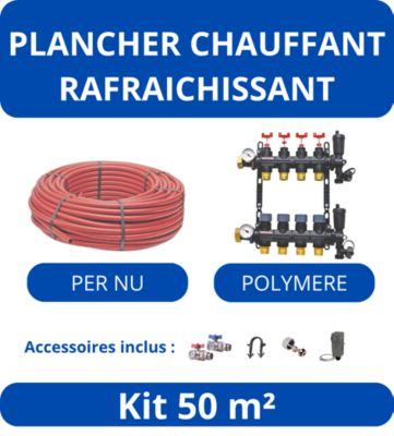 Kit Plancher Chauffant 50 m²-Tube PER - Collecteur Polymere