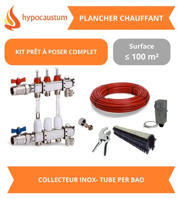 Kit plancher chauffant hydraulique 100 m² Tube PER BAO Collecteur Inox — free download