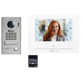 Kit portier vidéo aiphone jo - module wi-fi intégré - commande à distance par smartphone -  jos1vw - pose saillie