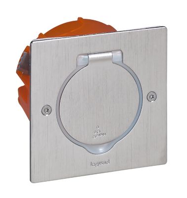 Kit prise de sol 2 P+T Legrand inox 230V