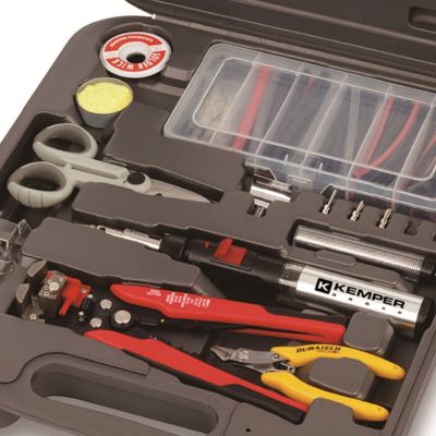Kit Réparation électriques Mini chalumeau à gaz rechargeable Polyvalent Pinces et Accessoires KEMPER