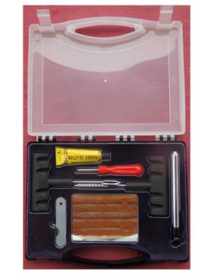 Kit réparation Pneu Tubeless Auto Moto 4x4 + 20 Mèches pré encollées