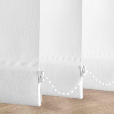 Kit rail et lamelles verticales orientables ouverture centrale Madeco blanc L.200 x H.260cm