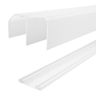 Kit rails de portes coulissantes aluminium GoodHome Arius blanc l.270 cm