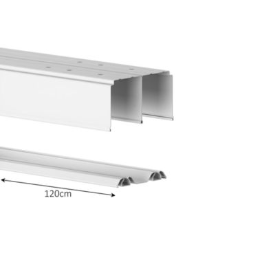 Kit rails de portes coulissantes GoodHome Arius blanc 120 cm