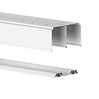 Kit rails de portes coulissantes GoodHome Arius blanc 150 cm